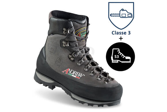 Chaussures Andrew Rozes Wood Sympatex Grise de protection classe 3 + S3